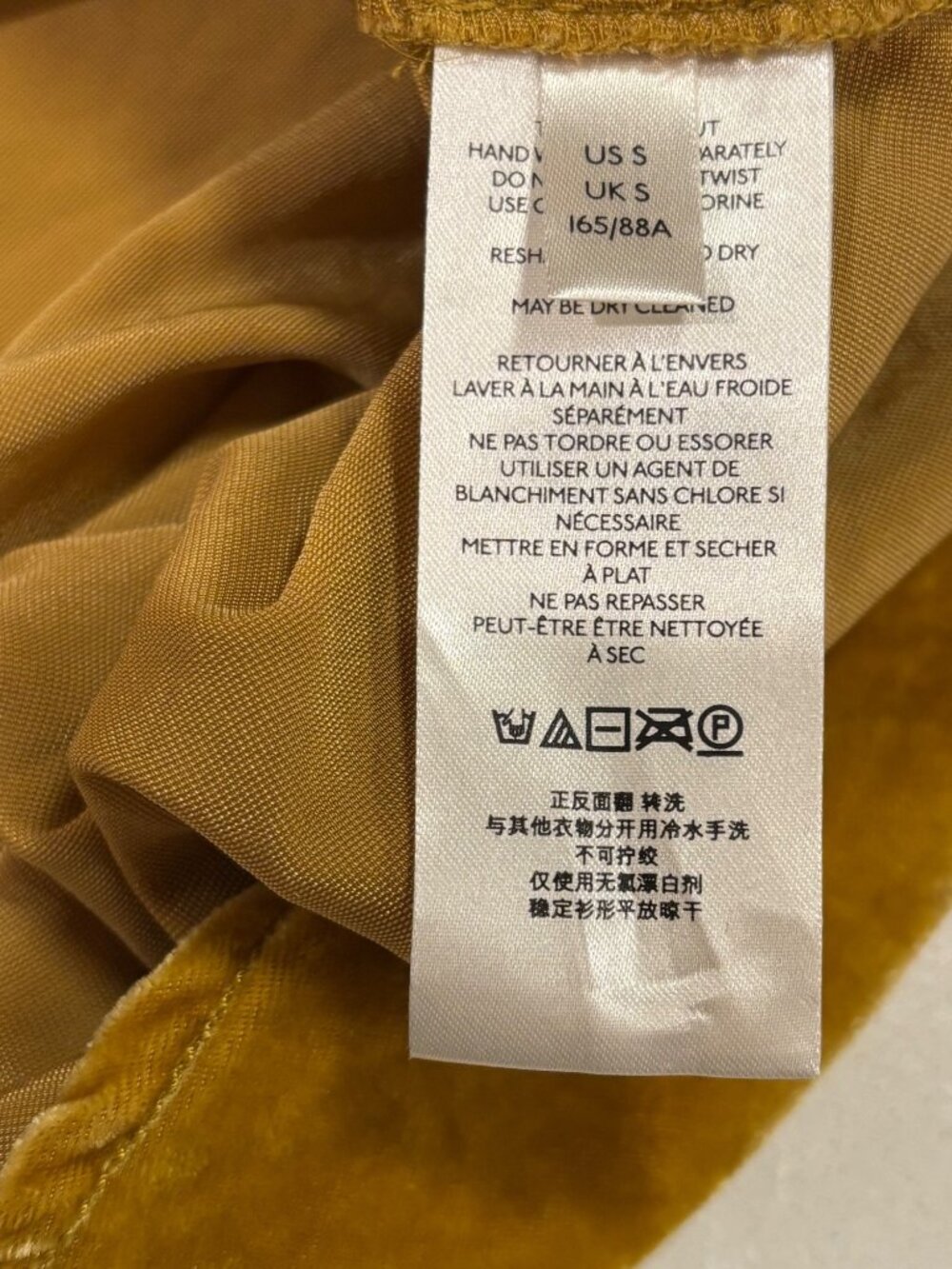 Free People Velvet Oversized Tunic Shirt Gold Mustard Boho Small S - Picture 6 of 11